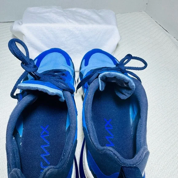 Nike Air max 270 React Triple Blue Athletic Shoes - Picture 6 of 7